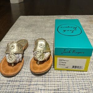 Jack Rogers: Hamptons Flat in Platinum